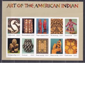 DB09 美国邮票 2004 美国印第安人的艺术 小版张 全新 品相如图