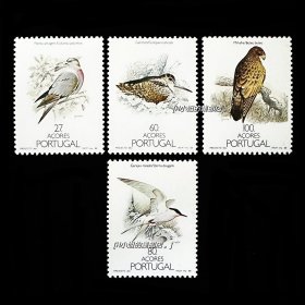葡属亚速尔邮票 1988年 鸟类动物 4全