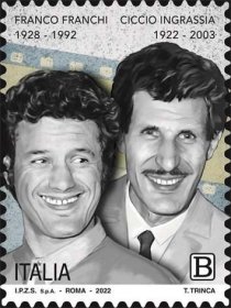 意大利邮票2022 Franco Franchi和Ciccio Ingrassia 双人喜剧演员