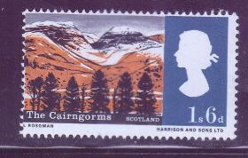 1966年英国邮票 英格兰风光景色 威尔士风景 苏格兰美景1S6D 新