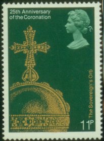 英国·1978.5.31伊丽莎白二世加冕25周年（4-3）11p，权杖和宝珠