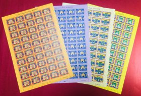 中国澳门票：1998年发行澳门传统门楼邮票大版票(50)随机发货