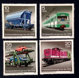 1979年民主德国邮票     机车 电力机车铁路运输 4全