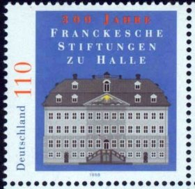 德国邮票1998：Halle的Francke慈善机构300年 建筑