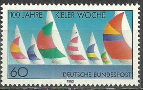 德国1982年《基尔“赛船周”100周年》邮票