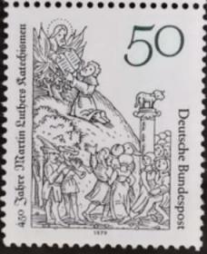 联邦德国邮票 1979年 马丁·路德出版教义手册 1全新原胶全品