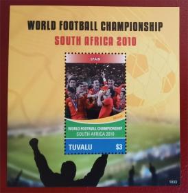 图瓦卢 2010年 南非世界杯 全新小型张F30