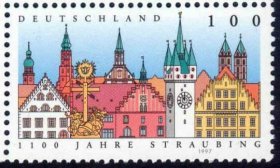 德国邮票1997：Straubing市1100年 建筑