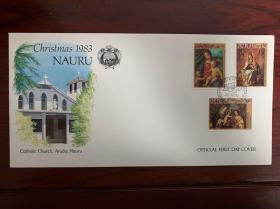 1983年 瑙鲁 圣诞 邮票 首日封