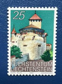 列支敦士登1989年瓦杜兹皇宫邮票，无贴新全