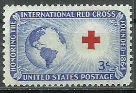 美国1952年《红十字》邮票