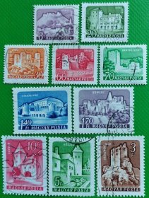 匈牙利邮票1960年 城堡  10  信销