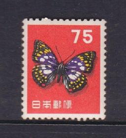 日本邮票.普367 1956年第2次动植物国宝.蝴蝶 新