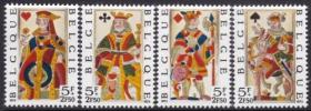 比利时1973年邮票1746-49团结·扑克牌