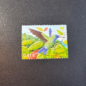 法国蜂鸟邮票信销一枚