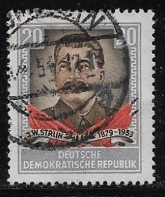 东德邮票-1954年斯大林逝世1周年1全销