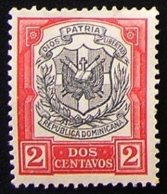 多米尼加 1914 徽志图邮票 2c新贴票