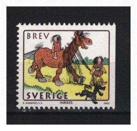 瑞典 2002 年 生肖 马年 邮票 新1枚