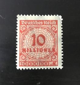 1964德国百年古典1922年 数字普票带水印新票