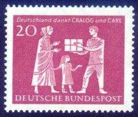 德国邮票1963：感谢战后美国民间组织帮助