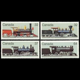 BLA23加拿大1984 火车机车4全 外国邮票