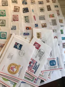 外国奥地利邮票首日封1000枚包邮手帐素材