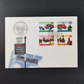 瑞士1997火车邮票首日封一枚