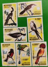 尼加拉瓜邮票1989年   鸟  7全  盖销