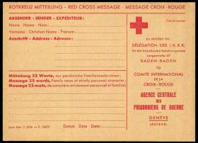 8020：瑞士1952年红十字 邮资片