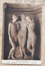 法国 老明信片 凡尔赛宫 雕塑 三女神