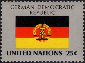 联合国邮票  国旗  民主德国