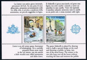 圣马力诺1989欧罗巴儿童游戏小全张外国邮票