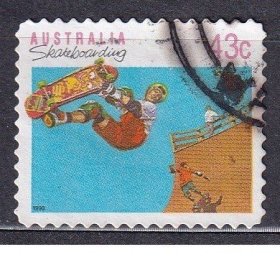 WB35-05 澳大利亚邮票 1990 民间体育运动 不干胶 1全 信销