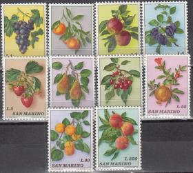 圣马力诺1973年《水果》邮票