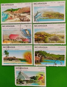 尼加拉瓜1989年 旅游业  7全  盖销