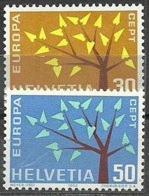 瑞士1962年《欧罗巴》邮票