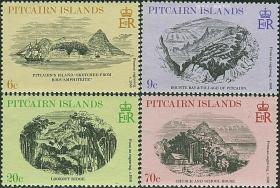 外国邮票 皮特凯恩群岛 1979年 岛屿风光建筑4全 全新无贴