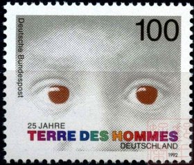 德国邮票1992年儿童福利组织 婴儿 眼睛 1全新MNH 无贴