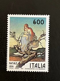 意大利邮票--1991圣诞节1全