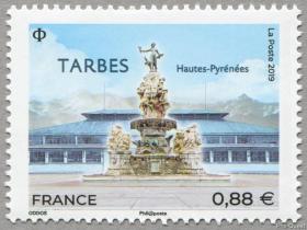 法国邮票2019年建筑 塔布邮票 1新全
