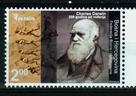 波黑 邮票 2009 达尔文 人类进化史 1全