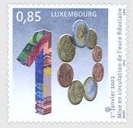 卢森堡邮票：2012 欧元发行10周年