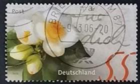 德国邮票 2004年 问候系列 花卉 山茶花 1全信销