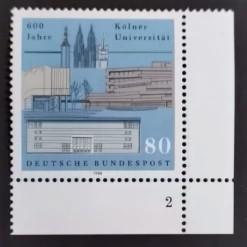 联邦德国邮票 1988年 科隆大学600周年 建筑 1全新原胶全品带边