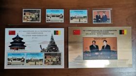 喀麦隆2011 与中国建交40年 天坛 总统 国旗 中国援建 邮票4全+2M