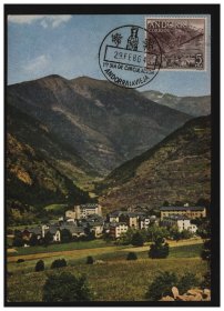 安道尔 1964 年 欧林迪诺 山谷 民居 邮票 极限片