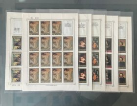 苏联邮票小版张1982-85年 馆藏外国名画30版全品含450枚邮票