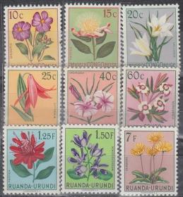 比属东非1952-1953年邮票-花卉