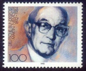 德国邮票1992：Martin Niemoller 神学家