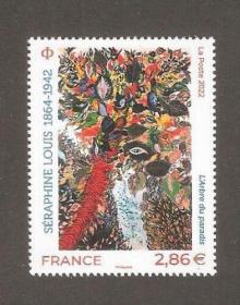 外国邮票 法国 2022年 艺术系列 瑟拉芬·路易绘画 1全